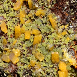 Wulfenite with Mimetite