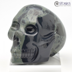 Spiderweb Obsidian Skull